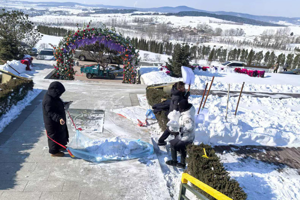 龙福山墓园：春季清雪工作让沈阳公墓服务更贴心